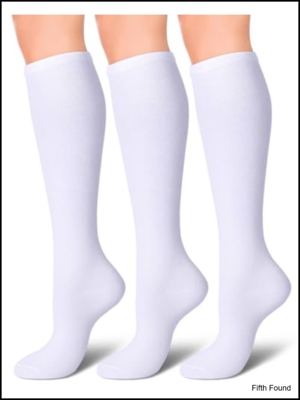 Cotton Knee High Socks 3 Pairs Tube Boot Socks One Size Fits All